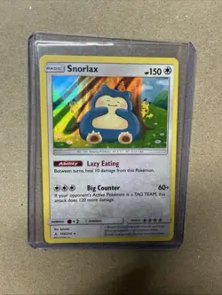 Pokemon Snorlax Holo Rare Sm-Unbroken Bonds 158/214 HP150 Lazy Eating Ability - Image 3