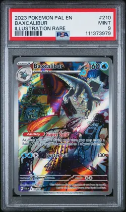 2023 POKEMON PAL EN-PALDEA EVOLVED 210 BAXCALIBUR ILLUSTRATION RARE - PSA 9 - Image 1