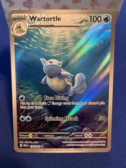 Pokemon Wartortle Illustration Rare Holo 171/165 Scarlet & Violet 151 100 HP - Image 1