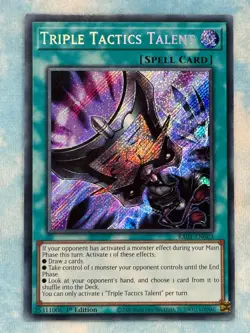 YUGIOH TRIPLE TACTICS TALENT SECRET RARE 1ST NM RA01-EN063 - Image 1