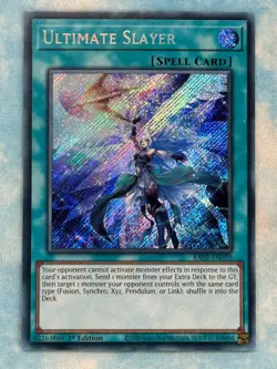 YUGIOH ULTIMATE SLAYER SECRET RARE 1ST NM RA02-EN070 - Image 1