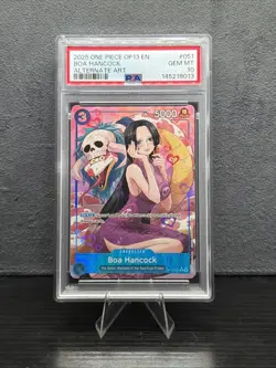 2025 ONE PIECE OP13 051 CARRYING ON HIS WILL BOA HANCOCK ALT ART PSA 10 GEM MINT - Image 1