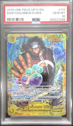 2025 One Piece Op12-Legacy Of The Master #119 Bartholomew Kuma PSA 10 - Image 1