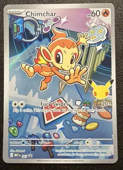 Chimchar MEP 041 – First Partner Illustration Rare Promo – 30th Anniversary – NM - Image 1