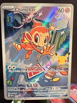 Chimchar MEP 041 – First Partner Illustration Rare Promo – 30th Anniversary – NM - Image 1