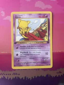 Pokemon Card Abra Team Rocket 1st Edition Common 49/82 Near Mint - Image 1