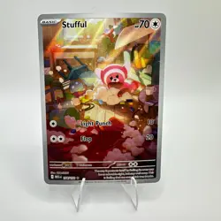Pokemon Stufful 154/132 Mega Evolution Illustration Rare IR Holo TCG Card - Image 1