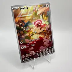 Pokemon Stufful 154/132 Mega Evolution Illustration Rare IR Holo TCG Card - Image 2