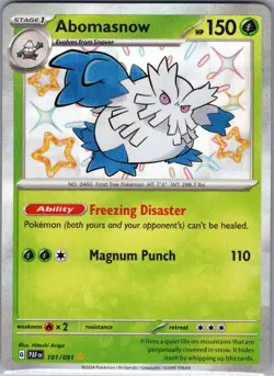 Abomasnow 101/091 SV: Paldean Fates - Pokemon Card - NM - Image 1