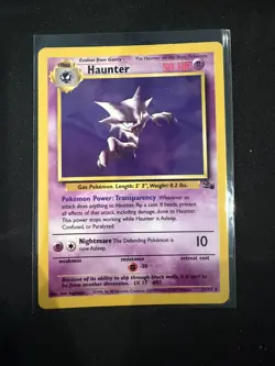 Pokemon Card Haunter 21/62 Fossil Set Rare WOTC LP EXCELLENT - Image 1