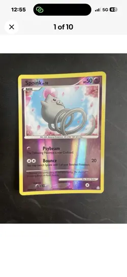 Pokemon TCG Spoink 2 Cards Both Reverse Holo Commons Private Listing Only - Image 3