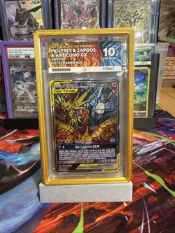 Pokemon TCG Moltres & Zapdos & Articuno GX Card Promo Ace 10 With Guard - Image 1