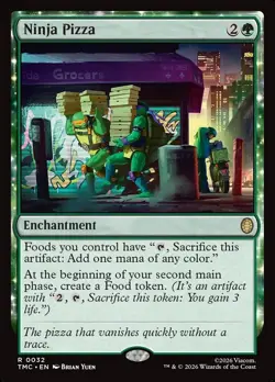 Ninja Pizza - #32 - Teenage Ninja Mutant Turtles - NM MTG - Image 1