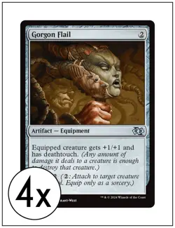 4x Gorgon Flail, Foundations Jumpstart, Magic MTG NM - Image 1