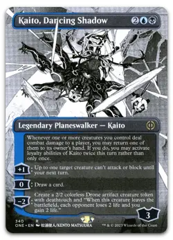 Kaito, Dancing Shadow (Borderless) #340 NM Phyrexia All Will Be One Magic MTG - Image 1