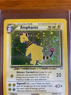 Pokemon Ampharos holo Neo Revelation 1/64 2001 Wizards MP - Image 2