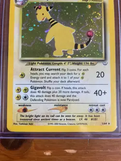 Pokemon Ampharos holo Neo Revelation 1/64 2001 Wizards MP - Image 3