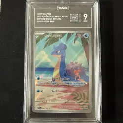 Misty's Lapras Pokemon TCG Destined Rivals 194/182 Holo Illustration Rare TAG 9 - Image 1