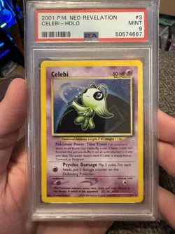 Pokemon Celebi Neo Revelation Holo PSA 9 ~ Mouth Swirl - Image 1