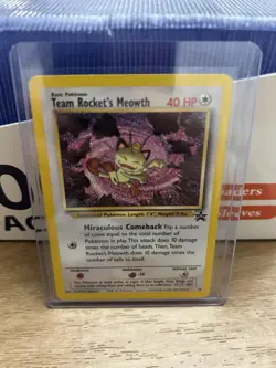 Pokemon TCG Team Rockets Meowth #18 Black Star Promo WOTC - Image 1
