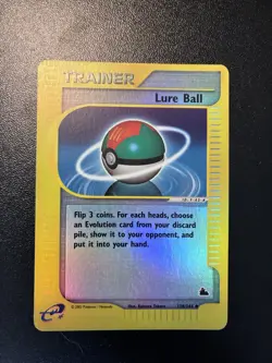 Pokemon Lure Ball 128/144 Skyridge Reverse Holo Rare Nintendo e-reader LP - Image 1