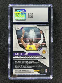 2024-25 Panini Prizm LeBron James #130 Red Sparkle Prizm Lakers CGC 9.5 MINT - Image 2