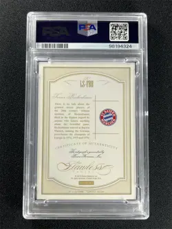 2015-16 Panini Flawless Franz Beckenbauer Legendary Auto Gold /10 PSA 10 POP 1 - Image 2