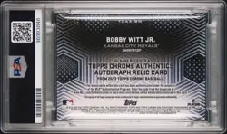 2023 TOPPS CHROME AUTHENTICS GAME USED JERSEY AUTO BOBBY WITT JR. PSA 10 /99 - Image 2