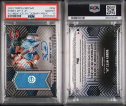 2023 TOPPS CHROME AUTHENTICS GAME USED JERSEY AUTO BOBBY WITT JR. PSA 10 /99 - Image 3