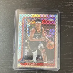 Topps 2025-26 Chrome X-Fractor Rookie Jeremiah Fears #257 New Orleans Pelicans - Image 1