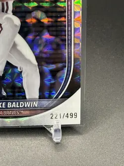 Drake Baldwin 2025 Bowman Chrome #75 Geometric Refractor [#221/499] Rookie (RC) - Image 4