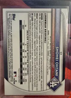 Topps 2025 Bowman Chrome Shohei Ohtani #17 Los Angeles Dodgers MLB - Image 2