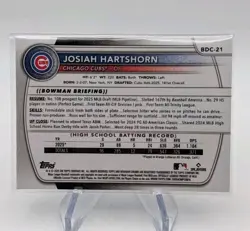 Josiah Hartshorn 2025 1st Bowman Draft Chrome Mega Box Mojo Refractor SP #BDC-21 - Image 2