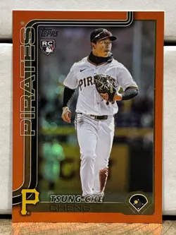 2025 Topps Update Series Tsung-Che Cheng ORANGE FOIL 01/25 #US72 Pirates - Image 1