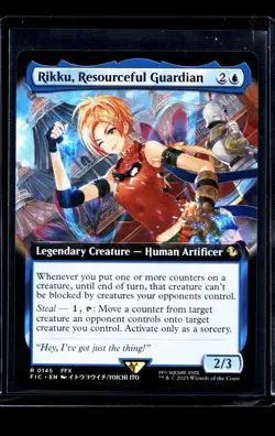 MTG Magic the Gathering FIC Commander Extended Art Rikku Resourceful Guardian - Image 1