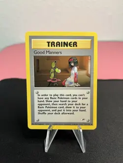Good Manners 111/132 Pokemon Gym Heroes Trainer Vintage Trading Card - Image 1