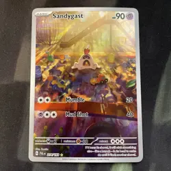 Sandygast Illustration Rare SV02: Paldea Evolved 214/193 Psychic Pokemon Card - Image 1