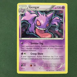 HEAVY HOLO BLEED Gengar 60/162 XY Breakthrough Cosmos 2015 Nintendo Pokemon Card - Image 2