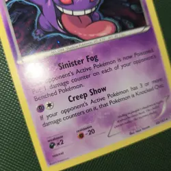 HEAVY HOLO BLEED Gengar 60/162 XY Breakthrough Cosmos 2015 Nintendo Pokemon Card - Image 4