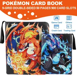 900 Cards Pocket Trading Card Binder Zipper Game Card Album Case Portable New - Image 2