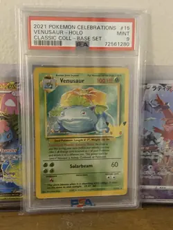 2021 Pokemon Celebrations Classic Collection #15 Venusaur-Holo PSA 9 - Image 1