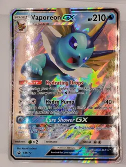 Vaporeon GX SM172 Jumbo Card Black Star Promo Pokemon TCG English - Image 4