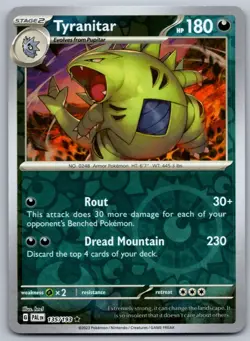 Pokemon Paldea Evolved - Reverse Holo Tyranitar 135 - Image 1