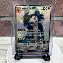 Pokemon Lycanroc GX SV66/SV94 Hidden Fates Shiny Vault Full Art Holo Rare - Image 1