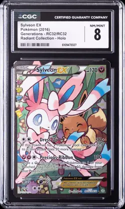 2016 POKEMON GENERATIONS RADIANT COLL HOLO #RC32/RC32 SYLVEON EX CGC 8 - Image 1