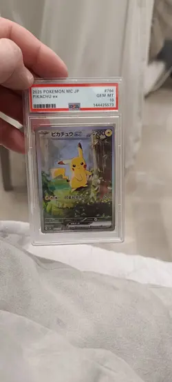 2025 Pokemon Japanese Pikachu ex #764 PSA 10 GEM MINT Full Art Holo - Image 2