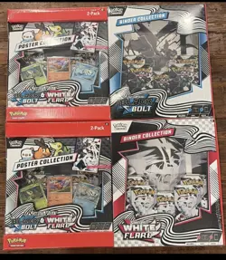 Pokemon Black Bolt & White Flare Binder + Poster Collection Sams Club Bundles - Image 1