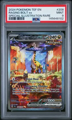 Raging Bolt EX 208/162 Special Illustration Rare Pokemon PSA 9 *102 - Image 1