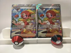 Pokemon Harlequin Trainer Full Art Lot x2 – English & Japanese – SV Set Holo NM - Image 1