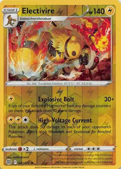 ELECTIVIRE 047/172 R BRILLIANT STARS POKEMON REVERSE HOLO NM - Image 1